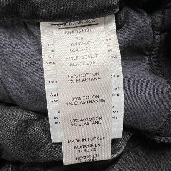 GOOD AMERICAN Good Classic Ripped Skinny Jeans Black206 24 - Picture 9 of 9